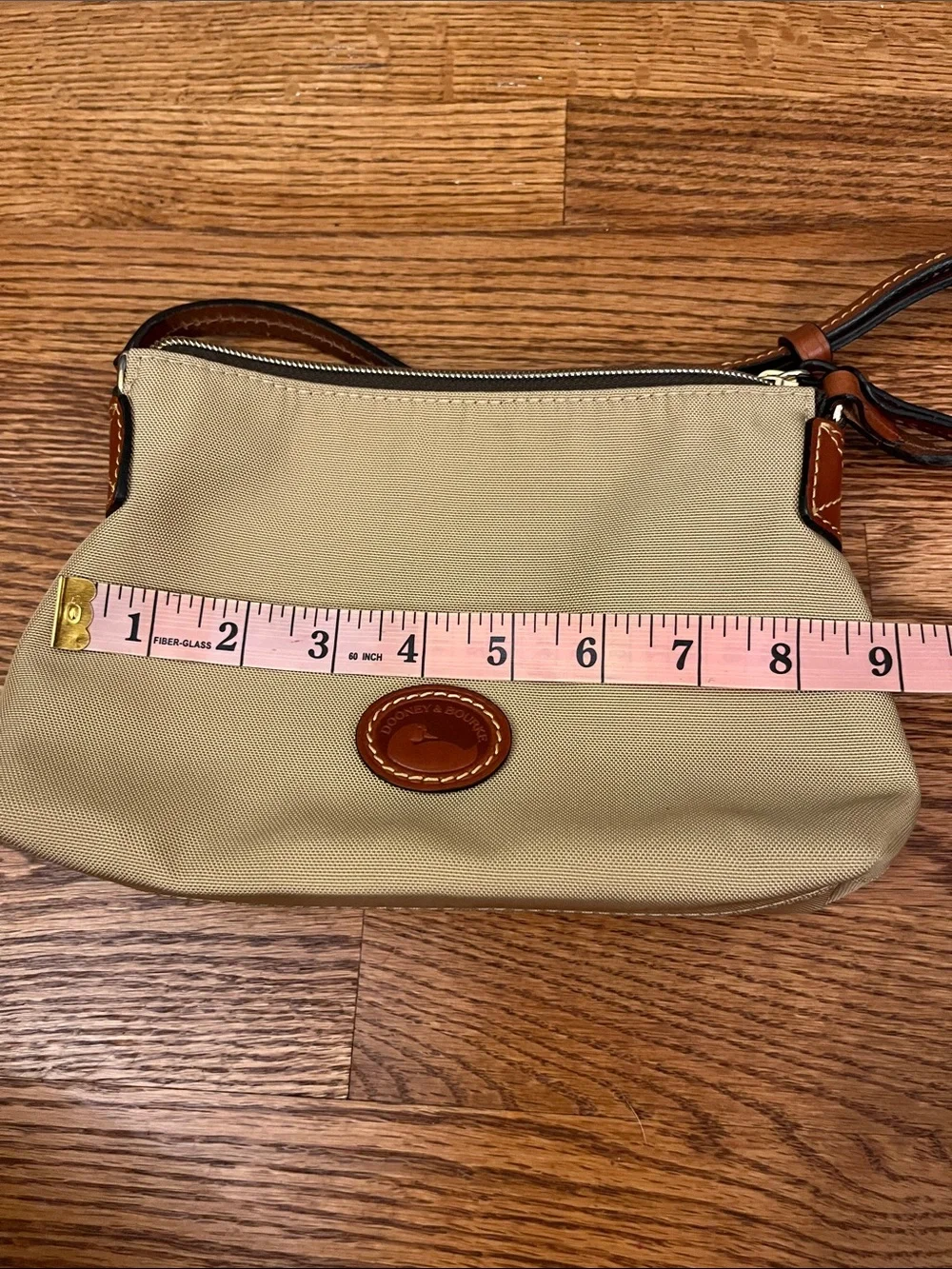 Dooney & Bourke Khaki Nylon Crossbody Pouchette Bag